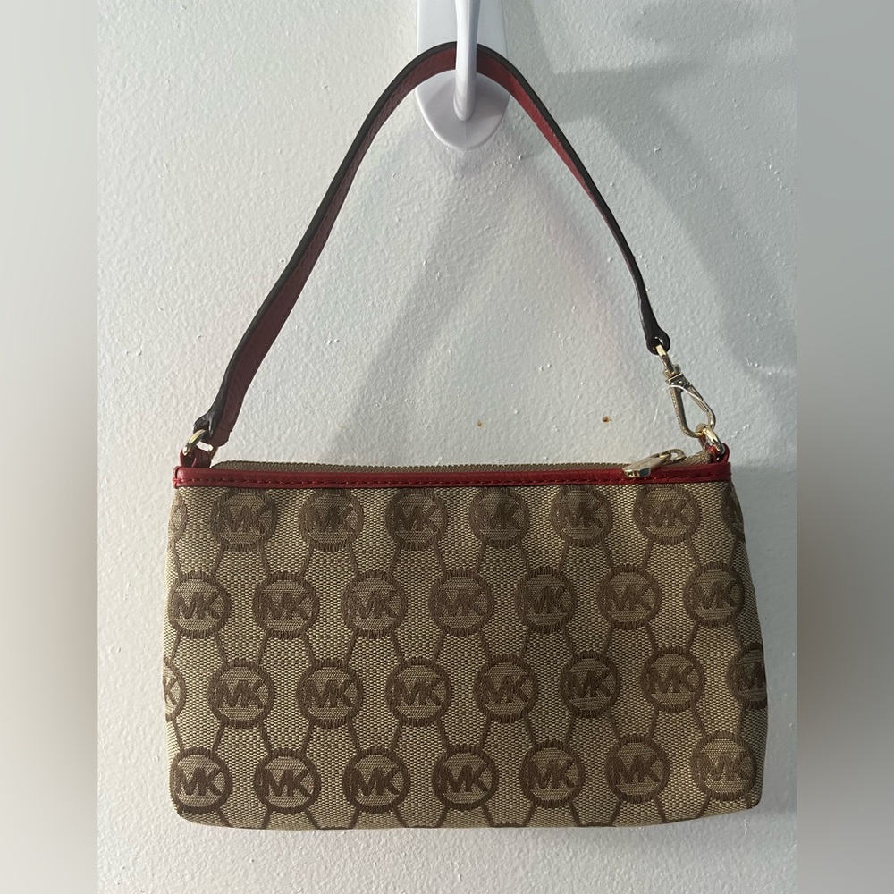 Michael Kors Tan and Red purse - Picture 4 of 10